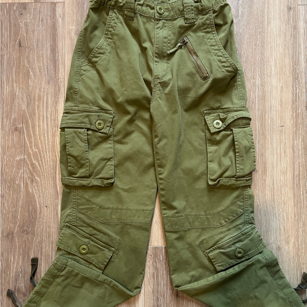 Matchstick Cargo Pants with Adjustable Strings